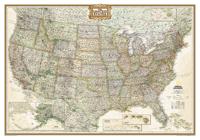 Wandkaart 20114 USA - Verenigde Staten politiek, antiek, 108 x 75 cm | National Geographic