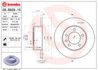 Remschijf BREMBO, Remschijftype: Massief, u.a. für Opel, Renault, Nissan, Vauxhall - thumbnail