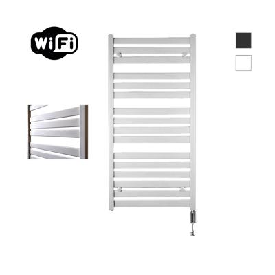 Elektrische Radiator Sanicare HWV - Moda Met Wifi 120x60 cm Mat Wit 876W Met Thermostaat Chroom Rechtsonder Sanicare
