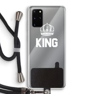 King zwart: Samsung Galaxy S20 Plus Transparant Hoesje met koord