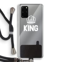 King zwart: Samsung Galaxy S20 Plus Transparant Hoesje met koord