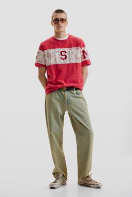 BEDRUKT BREISELT-SHIRT - RED - S