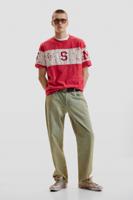 BEDRUKT BREISELT-SHIRT - RED - S