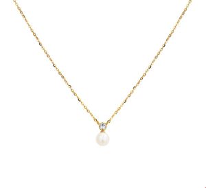 TFT Collier Geelgoud Parel En Zirkonia 1,0 mm 41- 43 - 45 cm
