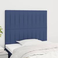 Hoofdborden 2 st 90x5x78/88 cm stof blauw