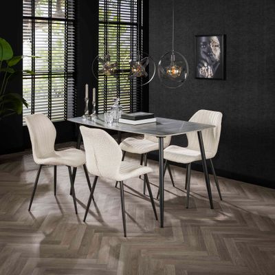 LifestyleFurn Eettafel 'Tyshelle' Keramiek, 140 x 80cm