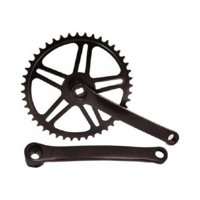 Falkx FALKX Black Steal crankstel 44T, cranklengte 170mm. Zwart, Staal, spieloos