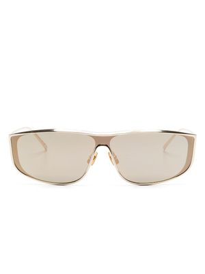 Saint Laurent Eyewear lunettes de soleil Luna à monture pilote - Or