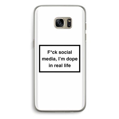 I'm dope: Samsung Galaxy S7 Edge Transparant Hoesje