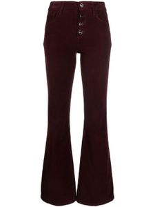 LIU JO pantalon en velours côtelé à taille haute - Rouge