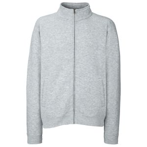 Fruit of the Loom premium sweat jacket/vest - grijs - katoen/polyester