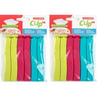 Afsluitclips / vershoudclips - 12x - 11 cm - keuken/voedsel zakjes afsluiten - Vershoud klemmen