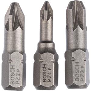 Bosch Accessories 2607001753 Kruis-bit PZ 1, PZ 2, PZ 3 Extra hard D 6.3 3 stuk(s)