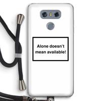 Alone: LG G6 Transparant Hoesje met koord