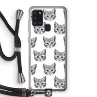 Kitten: Samsung Galaxy A21s Transparant Hoesje met koord Kitten: Samsung Galaxy A21s Transparant Hoesje met koord