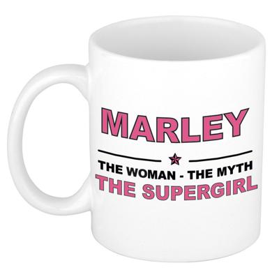 Marley cadeau mok - Woman Myth Supergirl - naam koffiemok - 300 ml - collega - moederdag