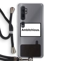 Ambitchious: Xiaomi Mi Note 10 Pro Transparant Hoesje met koord