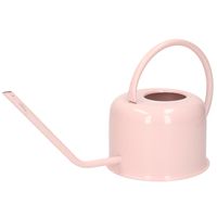 Retro metalen / RVS gieter roze voor binnen 1100 ml