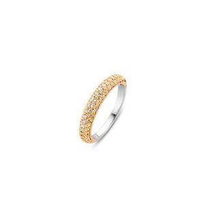 TI SENTO - Milano Ring 12105ZY Zilver gold plated Maat 62