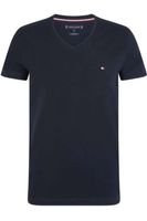 Tommy Hilfiger Core Stretch Slim Fit T-Shirt V-hals marine, Effen - thumbnail