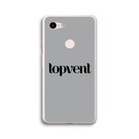 Topvent Grijs Zwart: Google Pixel 3 XL Transparant Hoesje