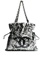 CHANEL Pre-Owned sac porté épaule à sequins (2007/2008) - Argent