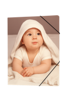 Set van 3 - Documentenmap A4 (Elastomap) - Baby Design - 24×31 cm - Opbergmap met 3 kleppen & hoekelastiek