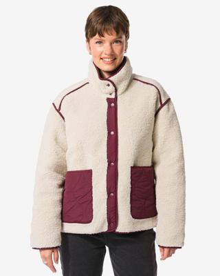 HEMA Omkeerbare Damesjas Eloise Teddy Rood (rood)