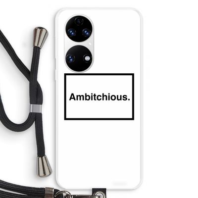 Ambitchious: Huawei P50 Transparant Hoesje met koord