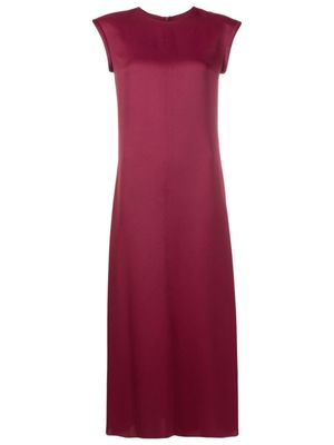 Gloria Coelho robe longue évasée à design sans manches - Rouge