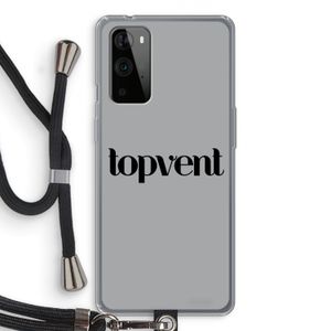 Topvent Grijs Zwart: OnePlus 9 Pro Transparant Hoesje met koord