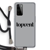 Topvent Grijs Zwart: OnePlus 9 Pro Transparant Hoesje met koord