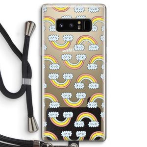 Regenboog: Samsung Galaxy Note 8 Transparant Hoesje met koord