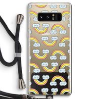 Regenboog: Samsung Galaxy Note 8 Transparant Hoesje met koord Regenboog: Samsung Galaxy Note 8 Transparant Hoesje met koord