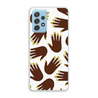 Hands dark: Samsung Galaxy A73 Transparant Hoesje