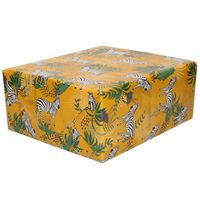 Inpakpapier/cadeaupapier bruin met zebra design 200 x 70 cm