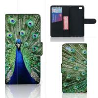 Huawei Ascend P8 Lite | Telefoonhoesje | Met pasjeshouder | Pauw