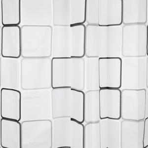 Differnz Cubi douchegordijn 100% PEVA - waterdicht - 180 x 200 cm - zwart