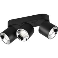 LED Plafondlamp Mat Zwart - 3 Lichtpunten - GU10 Fitting