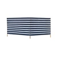 Strand/camping windscherm gestreept wit/blauw 240 cm x 90 cm   -