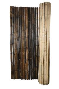 Bamboemat half rond zwart 200x180cm