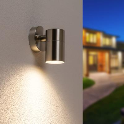 Mason - LED Wandlamp - IP44 Waterdicht - 5 Watt 400 Lumen - GU10 - 4000K Neutraal wit - Dimbaar - Voor binnen en buiten - Downlight - RVS