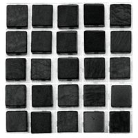 595x stuks mozaieken maken steentjes/tegels kleur zwart 5 x 5 x 2 mm