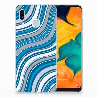 Samsung Galaxy A30 | TPU bumper | Waves Blue
