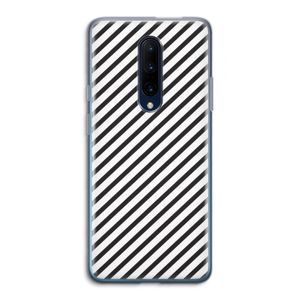 Strepen zwart-wit: OnePlus 7 Pro Transparant Hoesje