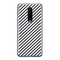 Strepen zwart-wit: OnePlus 7 Pro Transparant Hoesje
