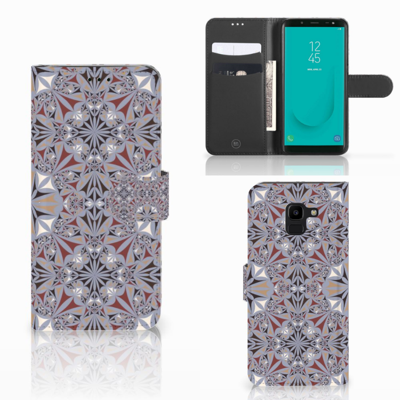 Samsung Galaxy J6 2018 | Bookcase | Flower Tiles