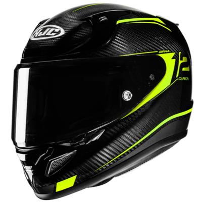 HJC RPHA-12 Carbon Keres, Integraalhelm, Zwart Geel