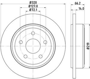 Remschijf Gecoat 54774PRO 8DD355115501