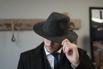 Denholm Harris Tweed Fedora Zwart HB | Peaky Blinders